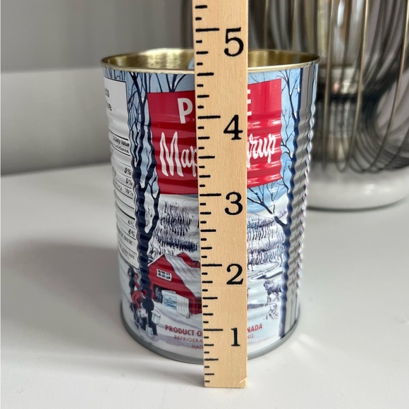 Maple Syrup Tin 4.75” Candle Wooden Wick BRAND NEW - Picture 8 of 9